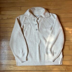 Gentle Fawn Cream Rib Knit Pullover Sweater